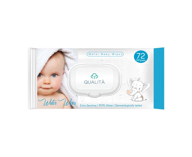 Qualita Water baby wipes 72 pcs