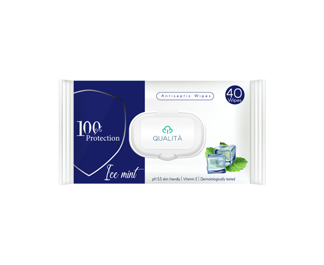 Qualita antiseptic wipes Ice mint 40 pc