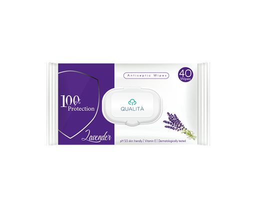 [QU-0004] Qualita antiseptic wipes Lavender 40 pc