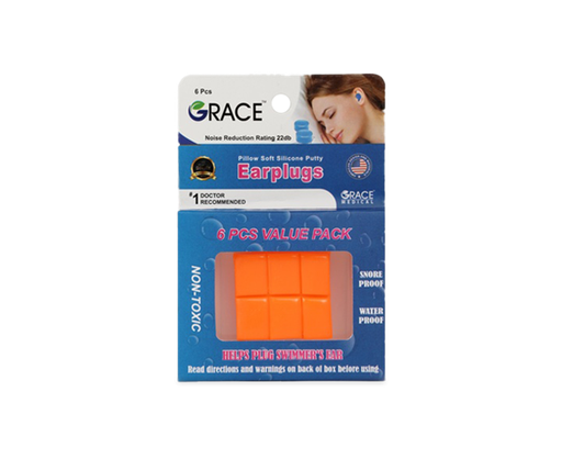 [GR-0006] Grace Flexible earplugs for adults, 6 pieces
